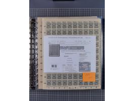 1900/23, reichhaltige und umfangreiche Bogensammlung in 9 Alben, vielfach spezialisiert nach Plattennummern, Farben und Typen