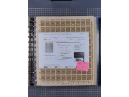 1900/23, reichhaltige und umfangreiche Bogensammlung in 9 Alben, vielfach spezialisiert nach Plattennummern, Farben und Typen