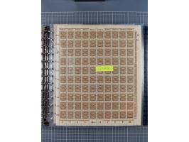 1900/23, reichhaltige und umfangreiche Bogensammlung in 9 Alben, vielfach spezialisiert nach Plattennummern, Farben und Typen