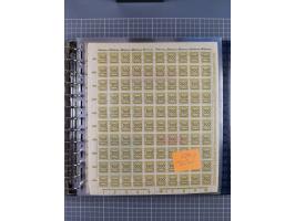 1900/23, reichhaltige und umfangreiche Bogensammlung in 9 Alben, vielfach spezialisiert nach Plattennummern, Farben und Typen