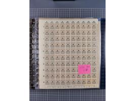 1900/23, reichhaltige und umfangreiche Bogensammlung in 9 Alben, vielfach spezialisiert nach Plattennummern, Farben und Typen