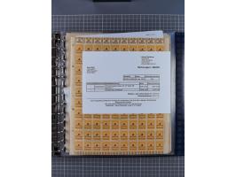 1900/23, reichhaltige und umfangreiche Bogensammlung in 9 Alben, vielfach spezialisiert nach Plattennummern, Farben und Typen