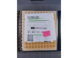 1900/23, reichhaltige und umfangreiche Bogensammlung in 9 Alben, vielfach spezialisiert nach Plattennummern, Farben und Typen