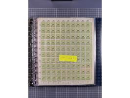 1900/23, reichhaltige und umfangreiche Bogensammlung in 9 Alben, vielfach spezialisiert nach Plattennummern, Farben und Typen