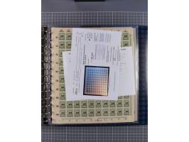 1900/23, reichhaltige und umfangreiche Bogensammlung in 9 Alben, vielfach spezialisiert nach Plattennummern, Farben und Typen