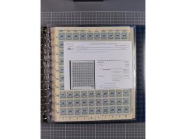 1900/23, reichhaltige und umfangreiche Bogensammlung in 9 Alben, vielfach spezialisiert nach Plattennummern, Farben und Typen