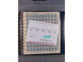 1900/23, reichhaltige und umfangreiche Bogensammlung in 9 Alben, vielfach spezialisiert nach Plattennummern, Farben und Typen