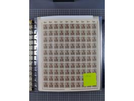 1900/23, reichhaltige und umfangreiche Bogensammlung in 9 Alben, vielfach spezialisiert nach Plattennummern, Farben und Typen