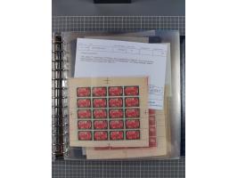 1900/23, reichhaltige und umfangreiche Bogensammlung in 9 Alben, vielfach spezialisiert nach Plattennummern, Farben und Typen