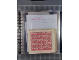 1900/23, reichhaltige und umfangreiche Bogensammlung in 9 Alben, vielfach spezialisiert nach Plattennummern, Farben und Typen