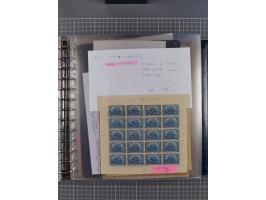 1900/23, reichhaltige und umfangreiche Bogensammlung in 9 Alben, vielfach spezialisiert nach Plattennummern, Farben und Typen