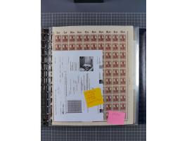 1900/23, reichhaltige und umfangreiche Bogensammlung in 9 Alben, vielfach spezialisiert nach Plattennummern, Farben und Typen