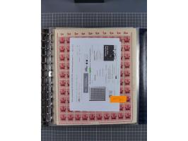 1900/23, reichhaltige und umfangreiche Bogensammlung in 9 Alben, vielfach spezialisiert nach Plattennummern, Farben und Typen