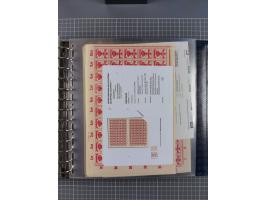 1900/23, reichhaltige und umfangreiche Bogensammlung in 9 Alben, vielfach spezialisiert nach Plattennummern, Farben und Typen