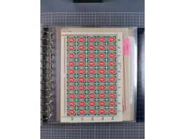 1900/23, reichhaltige und umfangreiche Bogensammlung in 9 Alben, vielfach spezialisiert nach Plattennummern, Farben und Typen