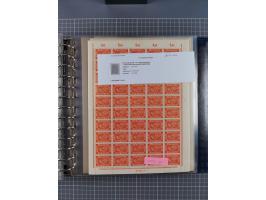 1900/23, reichhaltige und umfangreiche Bogensammlung in 9 Alben, vielfach spezialisiert nach Plattennummern, Farben und Typen