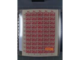 1900/23, reichhaltige und umfangreiche Bogensammlung in 9 Alben, vielfach spezialisiert nach Plattennummern, Farben und Typen