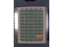 1900/23, reichhaltige und umfangreiche Bogensammlung in 9 Alben, vielfach spezialisiert nach Plattennummern, Farben und Typen