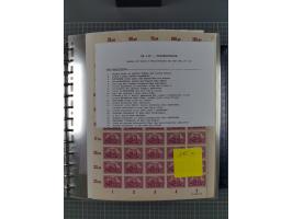 1900/23, reichhaltige und umfangreiche Bogensammlung in 9 Alben, vielfach spezialisiert nach Plattennummern, Farben und Typen