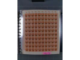 1900/23, reichhaltige und umfangreiche Bogensammlung in 9 Alben, vielfach spezialisiert nach Plattennummern, Farben und Typen