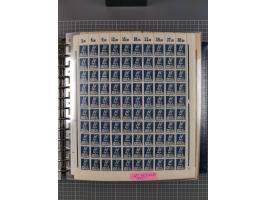 1900/23, reichhaltige und umfangreiche Bogensammlung in 9 Alben, vielfach spezialisiert nach Plattennummern, Farben und Typen