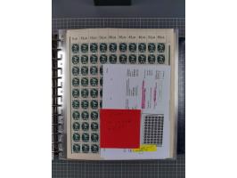 1900/23, reichhaltige und umfangreiche Bogensammlung in 9 Alben, vielfach spezialisiert nach Plattennummern, Farben und Typen
