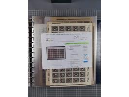 1900/23, reichhaltige und umfangreiche Bogensammlung in 9 Alben, vielfach spezialisiert nach Plattennummern, Farben und Typen