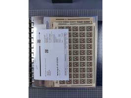 1900/23, reichhaltige und umfangreiche Bogensammlung in 9 Alben, vielfach spezialisiert nach Plattennummern, Farben und Typen