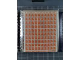 1900/23, reichhaltige und umfangreiche Bogensammlung in 9 Alben, vielfach spezialisiert nach Plattennummern, Farben und Typen