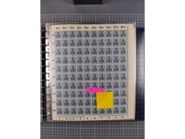 1900/23, reichhaltige und umfangreiche Bogensammlung in 9 Alben, vielfach spezialisiert nach Plattennummern, Farben und Typen