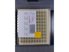 1900/23, reichhaltige und umfangreiche Bogensammlung in 9 Alben, vielfach spezialisiert nach Plattennummern, Farben und Typen