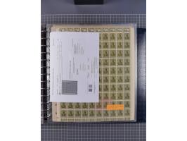 1900/23, reichhaltige und umfangreiche Bogensammlung in 9 Alben, vielfach spezialisiert nach Plattennummern, Farben und Typen