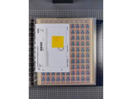 1900/23, reichhaltige und umfangreiche Bogensammlung in 9 Alben, vielfach spezialisiert nach Plattennummern, Farben und Typen