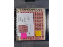 1900/23, reichhaltige und umfangreiche Bogensammlung in 9 Alben, vielfach spezialisiert nach Plattennummern, Farben und Typen