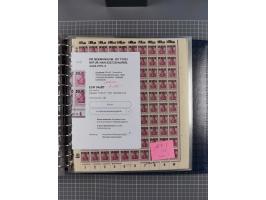 1900/23, reichhaltige und umfangreiche Bogensammlung in 9 Alben, vielfach spezialisiert nach Plattennummern, Farben und Typen