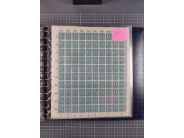 1900/23, reichhaltige und umfangreiche Bogensammlung in 9 Alben, vielfach spezialisiert nach Plattennummern, Farben und Typen