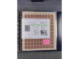 1900/23, reichhaltige und umfangreiche Bogensammlung in 9 Alben, vielfach spezialisiert nach Plattennummern, Farben und Typen
