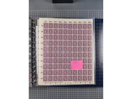 1900/23, reichhaltige und umfangreiche Bogensammlung in 9 Alben, vielfach spezialisiert nach Plattennummern, Farben und Typen