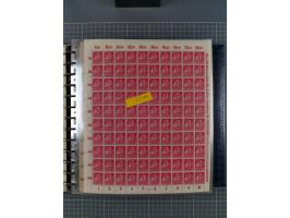 1900/23, reichhaltige und umfangreiche Bogensammlung in 9 Alben, vielfach spezialisiert nach Plattennummern, Farben und Typen