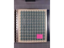 1900/23, reichhaltige und umfangreiche Bogensammlung in 9 Alben, vielfach spezialisiert nach Plattennummern, Farben und Typen