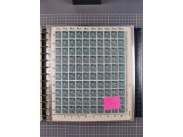 1900/23, reichhaltige und umfangreiche Bogensammlung in 9 Alben, vielfach spezialisiert nach Plattennummern, Farben und Typen