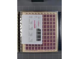 1900/23, reichhaltige und umfangreiche Bogensammlung in 9 Alben, vielfach spezialisiert nach Plattennummern, Farben und Typen