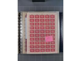 1900/23, reichhaltige und umfangreiche Bogensammlung in 9 Alben, vielfach spezialisiert nach Plattennummern, Farben und Typen