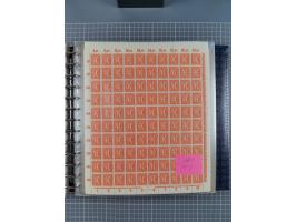 1900/23, reichhaltige und umfangreiche Bogensammlung in 9 Alben, vielfach spezialisiert nach Plattennummern, Farben und Typen