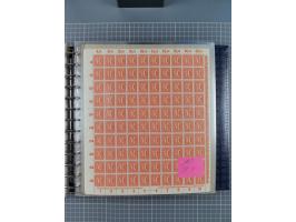 1900/23, reichhaltige und umfangreiche Bogensammlung in 9 Alben, vielfach spezialisiert nach Plattennummern, Farben und Typen