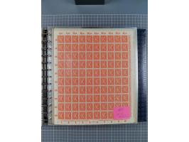 1900/23, reichhaltige und umfangreiche Bogensammlung in 9 Alben, vielfach spezialisiert nach Plattennummern, Farben und Typen