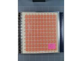 1900/23, reichhaltige und umfangreiche Bogensammlung in 9 Alben, vielfach spezialisiert nach Plattennummern, Farben und Typen