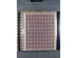 1900/23, reichhaltige und umfangreiche Bogensammlung in 9 Alben, vielfach spezialisiert nach Plattennummern, Farben und Typen