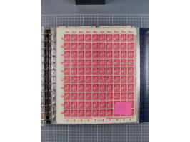 1900/23, reichhaltige und umfangreiche Bogensammlung in 9 Alben, vielfach spezialisiert nach Plattennummern, Farben und Typen