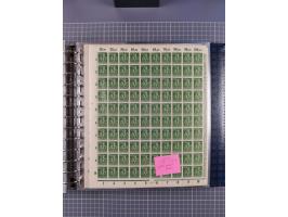 1900/23, reichhaltige und umfangreiche Bogensammlung in 9 Alben, vielfach spezialisiert nach Plattennummern, Farben und Typen